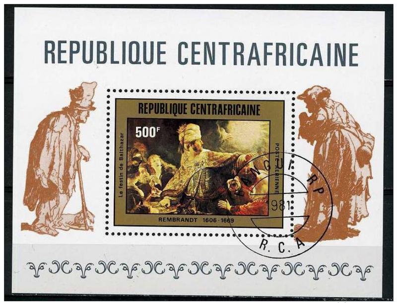 Central African Rep. 1981 Scott 244 CTO - Rembrandt Painting