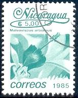Flower, Malvaviscus Arboreus, Nicaragua SC#1515 used