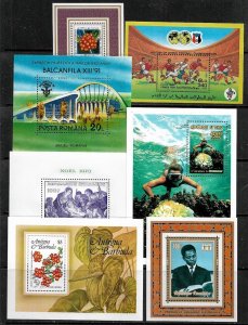 Worldwide Collection of 7 MNH S/Sheets (013)
