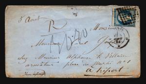 France 1862 Cover / Paris CDS / Light Creasing - Z15694