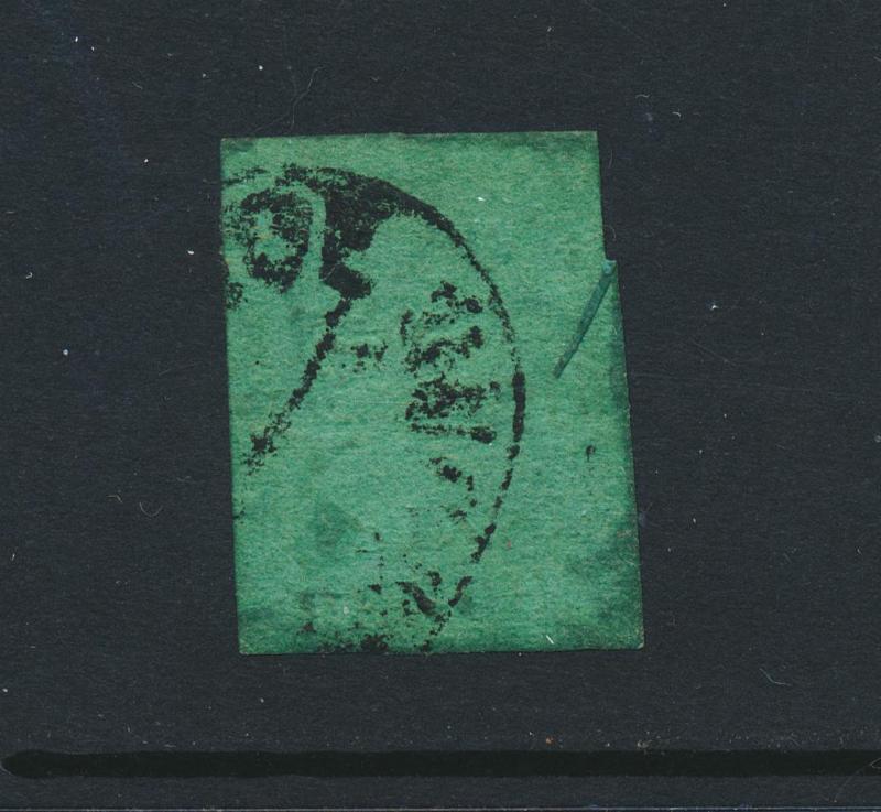 NATAL 1857, 6d GREEN, USED SG#5 CAT£1100 $1465 (SEE BELOW)