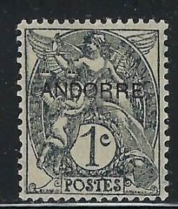 French Andorra #1 MH 1931 overprint (an6097)