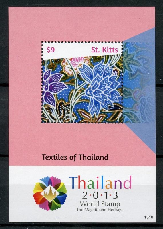 St Kitts 2013 MNH Textiles of Thailand World Stamps 1v Set Handicrafts Stamps 