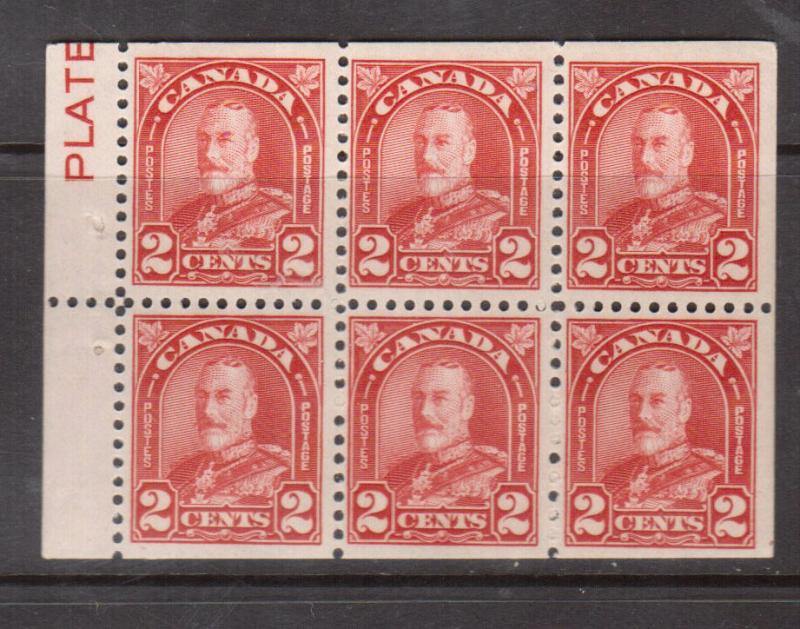 Canada #165bi VF/NH Booklet Pane