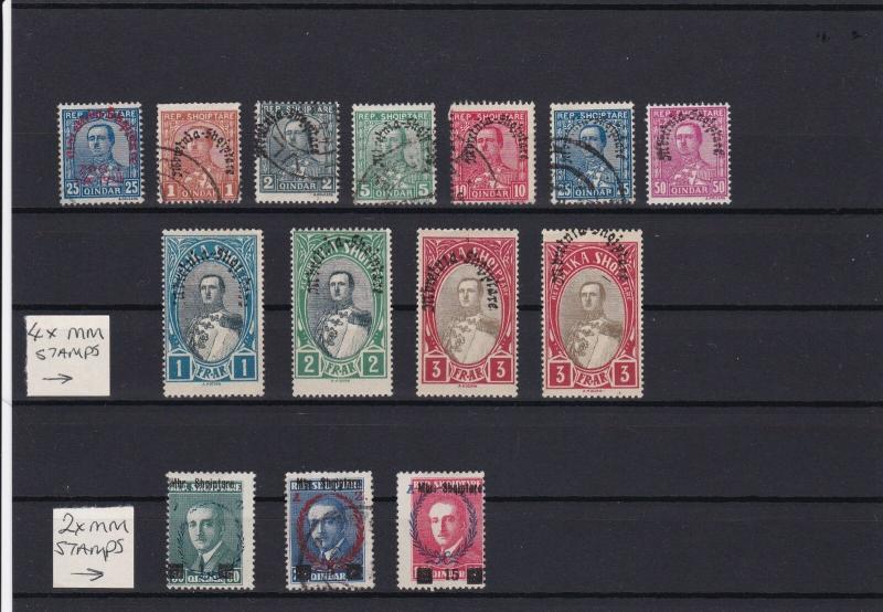 albania 1928 - 1929  mounted mint and used stamps ref r13182