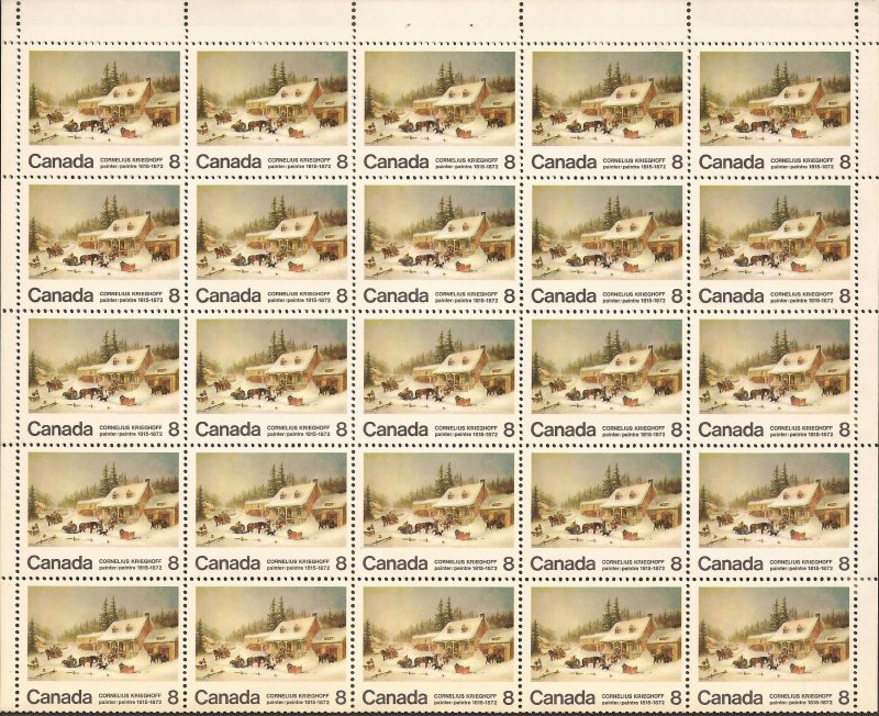 1972 Canada (Sheet) MNH VF - Sc 610 & 610i - Cornelius Krieghoff - blacksmith