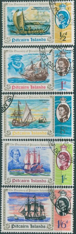 Pitcairn Islands 1967 SG64-68 Discovery ships set FU