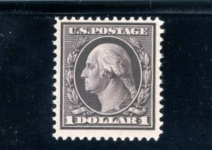 USAstamps Unused FVF US 1909 $1 Washington Scott 342 OG MNH