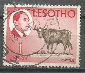 LESOTHO, 1967, used 1c, King Moshoeshoe, Scott 26