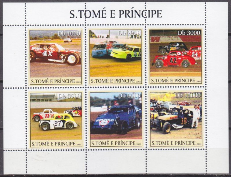 2003 Sao Tome and Principe 2247-52KL Cars / Stock Cars — Racing 11,00 €