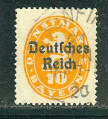 German States Bavaria Scott # O53, used