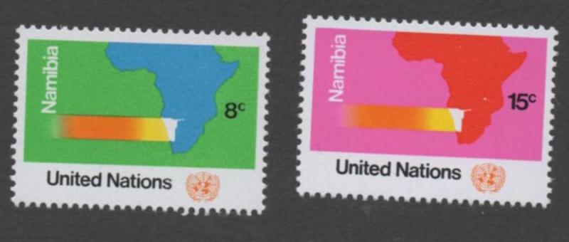 SCOTT   240-241  singles   MNH UN New York 1973