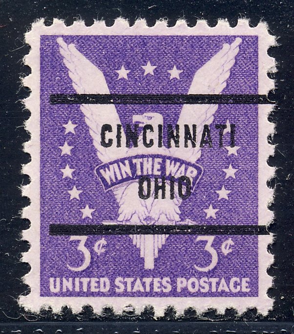 Cincinnati OH, 905-71 Bureau Precancel, 3¢ Win the War