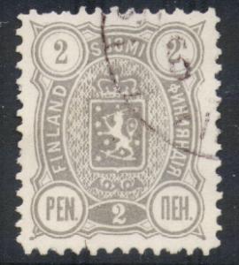 Finland 1875 2p Gray( SG 81)fu