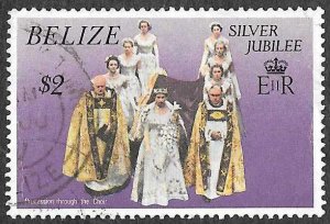 Belize SC 385 * QEII Surrounded by Bishops * Used * 1977