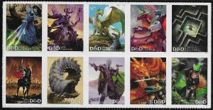 5909-5918 MNH Dungeons and Dragons block of 10