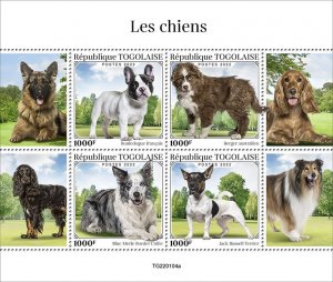 TOGO - 2022 - Dogs - Perf 4v Sheet  - Mint Never Hinged