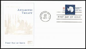 OAS-CNY 5828 FDC SCOTT 1431 – 1971 8c Antarctic Treaty