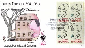 Pugh Designed/Painted James Grover Thurber FDC...19 of Only 21 created!