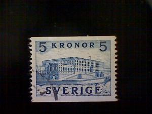 Sweden (Sverige), Scott #537, used (o), 1958, Royal Palace, 5k, blue