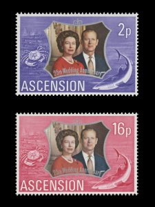 ASCENSION ISLAND 1972. SCOTT # 164 - 65. UNUSED SET.