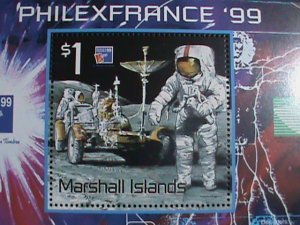 ​MARSHALL ISLAND-1999 SC#709 PHILEXFRANCE'99- FIRST MAN ON THE MOON MNH S/S VF