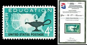 Scott 1206 1962 4c Higher Education Issue Mint Graded XF-Sup 95 NH with PSE CERT