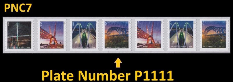 US 5808-5811 5811a Bridges presorted first-class 25c PNC7 P1111 MNH 2023