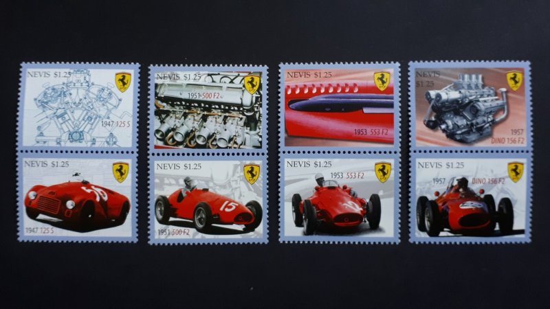 Cars - Ferrari - Nevis 2010 - Complete set ** MNH