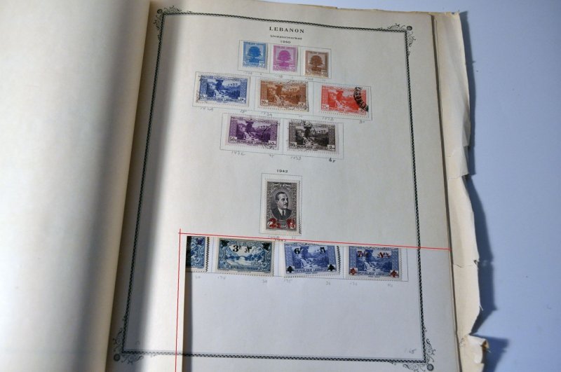 Lebanon Stamp Collection on 22 Scotts Pages Mint & Used - 1924-60s Liban Stamps