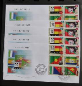 PAPUA New Guinea PNG 2004 FLAGS FDC Cover x 5(Pap 101)