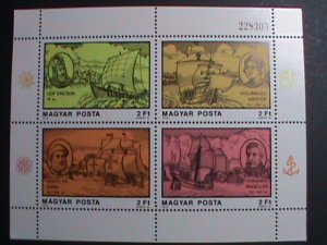 ​HUNGARY STAMP:1978-SC#2533   EXPLORERS & THEIR SHIPS MNH S/S SHEET-VERY FINE