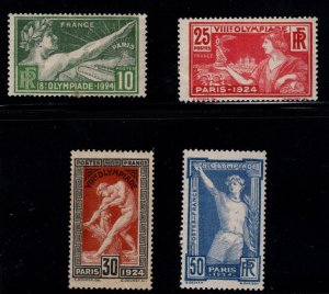 FRANCE Scott 198-201 Complete 1924 Paris Olympic stamp set