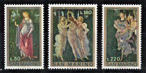 SAN MARINO 1972 - Paintings, Botticelli / complete set MNH