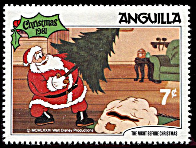 Anguilla 457, MNH, Disney The Night Before Christmas 1981