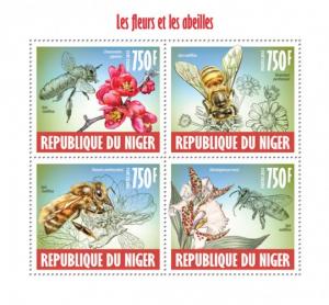 NIGER 2013 SHEET BEES INSECTS FLOWERS nig13606a