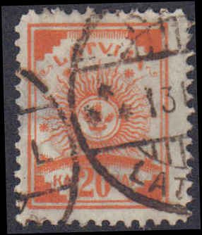 Latvia #21, Incomplete Set, 1919, Used