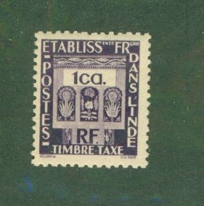 FRENCH INDIA J19 MNH BIN $0.50