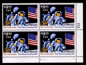 2842 $9.95 Moon Landing B1111-1 LR Plate Block