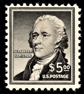 US 1053 MNH VF $5 Alexander Hamilton CV $47.50