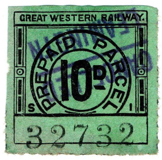 (I.B) Great Western Railway : Prepaid Parcel 10d (Leamington)