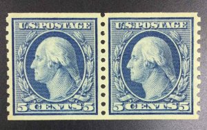 MOMEN: US STAMPS #496 PAIR MINT OG NH PSE GRADED CERT XF-SUP 95 LOT #74471