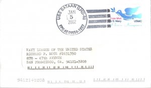 United States Ships US Navy - USMC Dove Peace Keepers Free Mail 2002 USS Bata...
