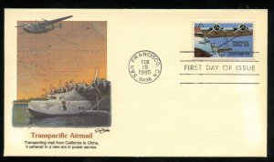 US C115 44c Air Mail Martin M-130 China Clipper UA Fleetwood cachet FDC