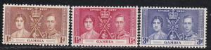 Gambia # 129-131, Coronation,  Mint NH