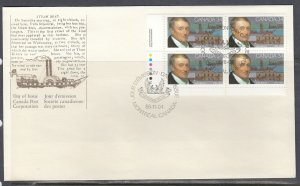 Canada Scott 1117 LL Pl Blk FDC - John Molson