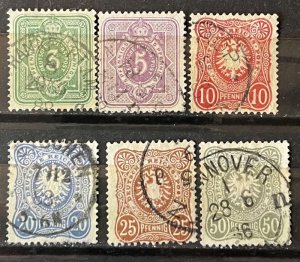 Germany #37-42 Used Set- SCV=$13.25*