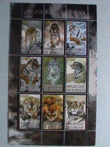 DJIBOUTI STAMP-2010 WORLD BEAUTIFUL WILD ANIMALS CTO STAMP SHEET BEST QUALITY