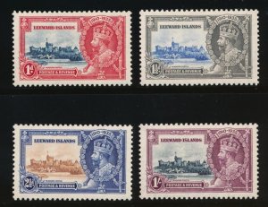 LEEWARD ISLANDS 96-99 MINT LH F-VF 1935 SILVER JUBILEE