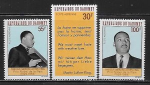 Dahomey C71-C73 Martin Luther King set MNH